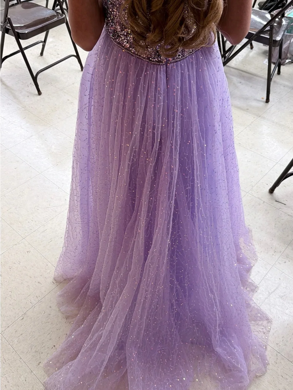 Sherri Hill Size 10 Lavender Fully Stoned Dress - No Alterations